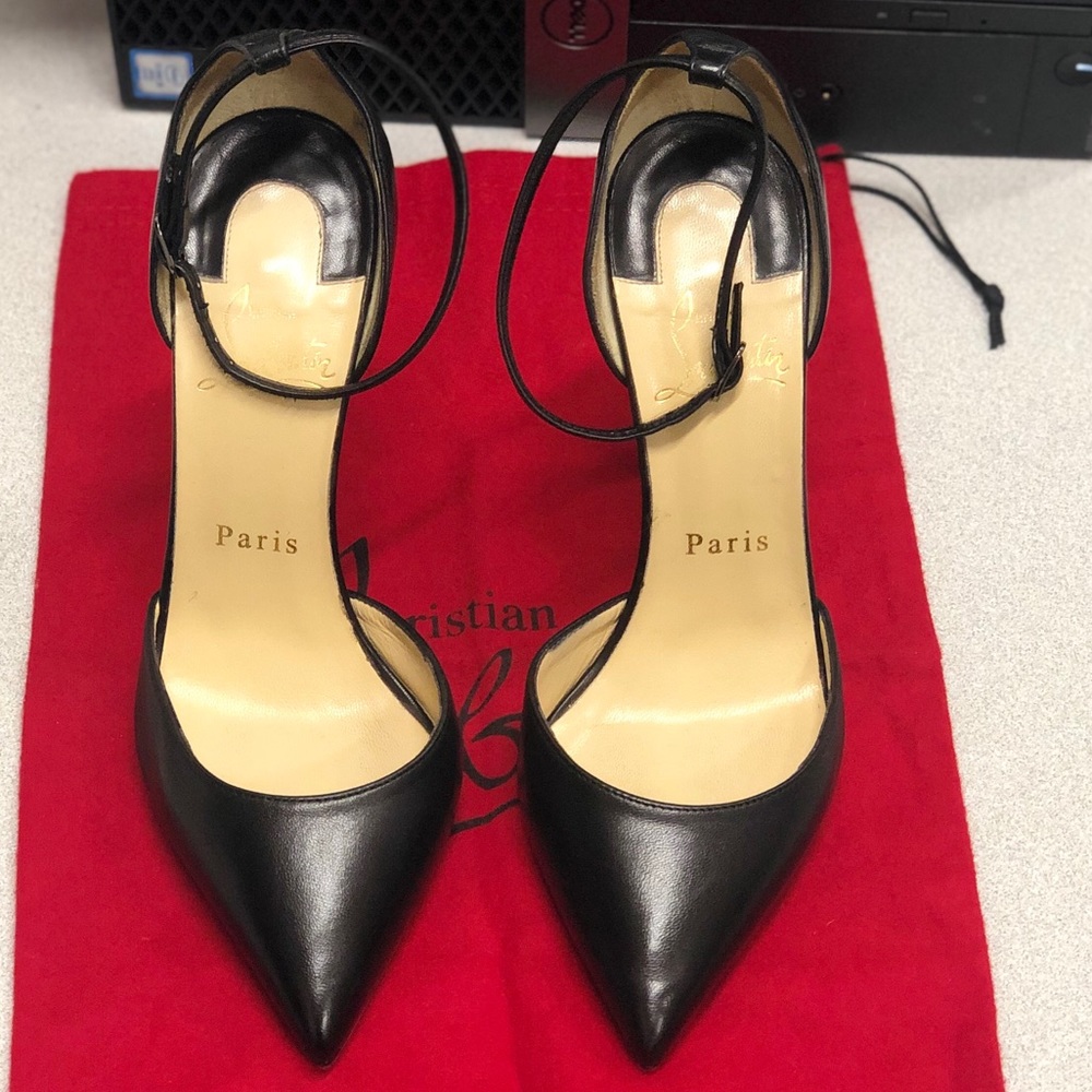 Louboutin Uptown 100mm Blk Leather